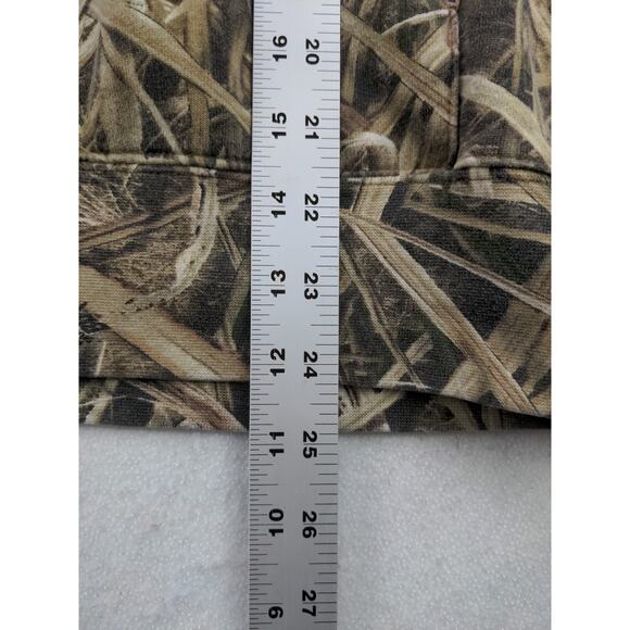 Cabelas Grass Camo Hoodie Pullover Sweatshirt SZ S Purple Embroidered Spell Out - Picture 10 of 10